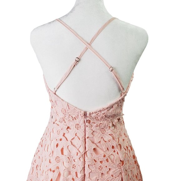 Lovers + Friends Bellini LaceDress in Veiled Rose, Sz S - Picture 7 of 12